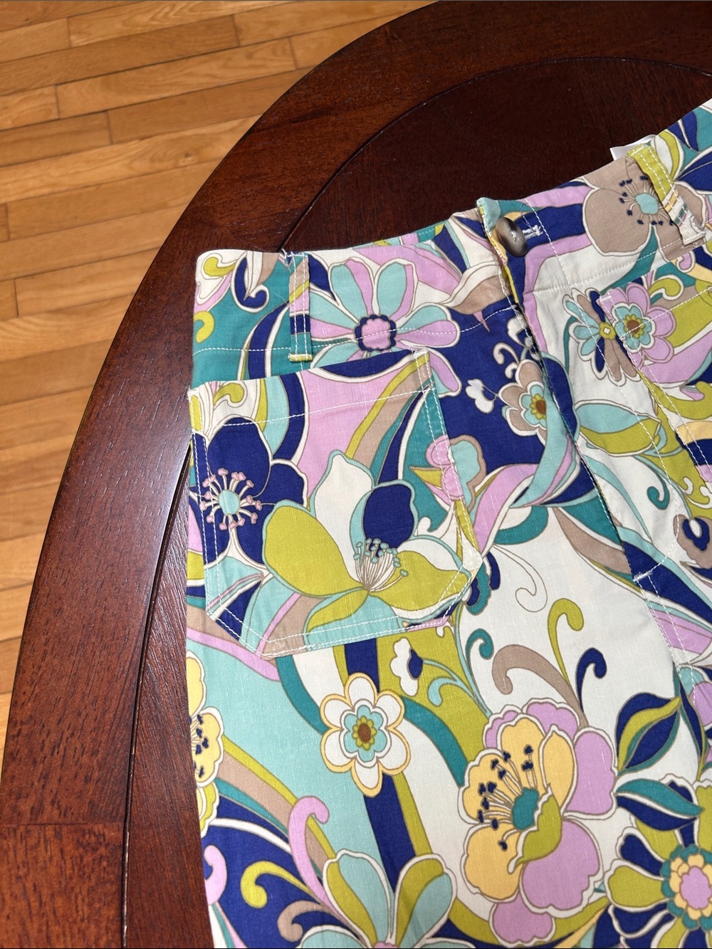 Maeve Floral Wide-Leg Pants in Pastel Multicolor - Picture 2 of 5